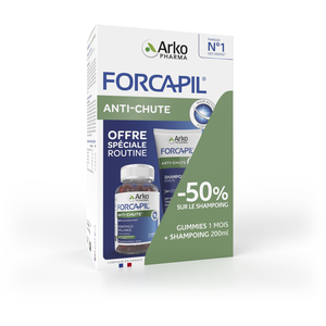 Arkopharma Forcapil Anti-Chute 60 gummies + Shampooing 200ml pas cher
