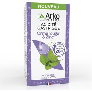 Comparateur de prix : Arkopharma Arkogélules Acidité Gastrique Orme Rouge & Zinc 40 gélules