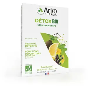 Comparateur de prix : ARKOPHARMA Arkofluides détox bio boite de 20 ampoules