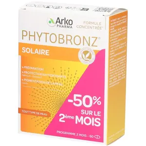 Comparateur de prix : Arkopharma Phytobronz Solaire -50% sur le 2ème Capsules x 60
