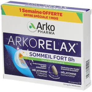 Comparateur de prix : ARKOPHARMA Arkorelax sommeil fort 8h boite de 30 comprimés