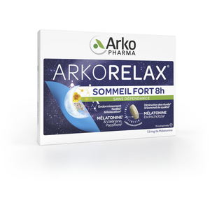 Arkopharma Arkorelax Sommeil Fort 8H Mélatonine Valériane 15 comprimés