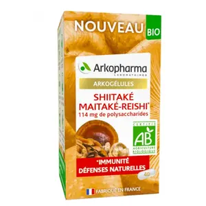 Arkopharma Arkogélules Shitaké Maitaké Reishi Bio 40 gélules