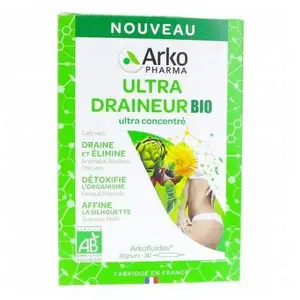 Comparateur de prix : Arkopharma Arkofluides Ultra Draineur BIO 30 ampoules