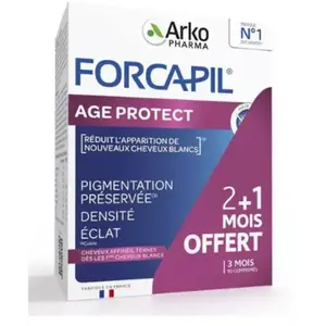 Comparateur de prix : Arkopharma Forcapil Age Protect Cheveux Blancs & Ternes 90 comprimés