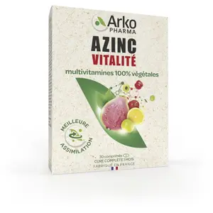 Comparateur de prix : Arkopharma Azinc Naturel Vitalité 30 comprimés