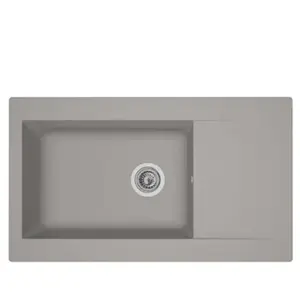 DIADEM Evier à encastrer Pimc Einna - 1 bac - Platinium - 86x50cm pas cher