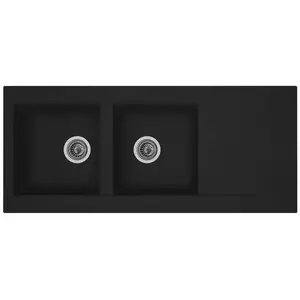 DIADEM Evier résine 2 bacs EINNA 116 x 50 cm noirVendu parconforama