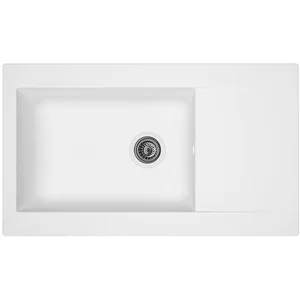 DIADEM Evier à encastrer Einna - 1 bac - Résine PIMC - Blanc - 86x50cm pas cher