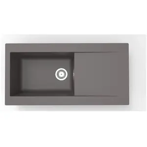 DIADEM Evier résine 1 bac EINNA 100 x 50 cm grisVendu parconforama