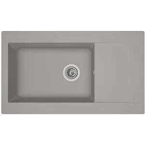 DIADEM Evier à encastrer Einna - 1 bac - Résine PIMC - Gris - 86x50cm pas cher