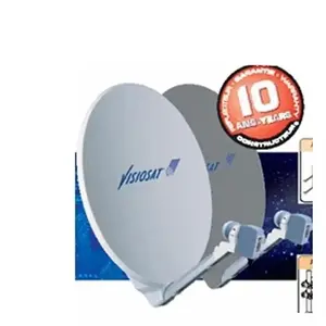 Parabole fibre 65cm grise ardoise - couleur ral 7012 Visiosat 0140796 pas cher