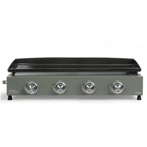 Comparateur de prix : Plancha gaz - LIVOO - DOC325 - 4 brûleurs - Vert / Noir