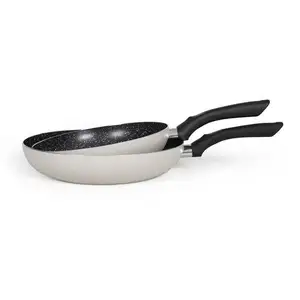 Comparateur de prix : Non communiqué Set de 2 poêles aspect pierre Livoo MEN124GR Gris