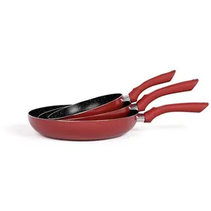 Comparateur de prix : Livoo - lot de 3 poêles antiadhésives 20/24/28cm rouge - men124rc TU