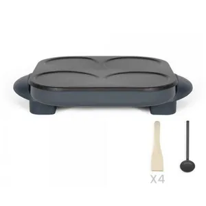 Comparateur de prix : Livoo - crêpière 1500w 4x12cm gris doc266g - party DOC266G