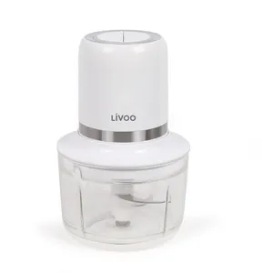 Livoo - Hachoir électrique san fil DOP222-200W, 2 vitesses, 1.2L, 4 lames pas cher