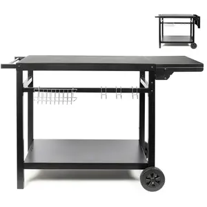Comparateur de prix : Chariot pour plancha noir/métal - Livoo - GS170N -