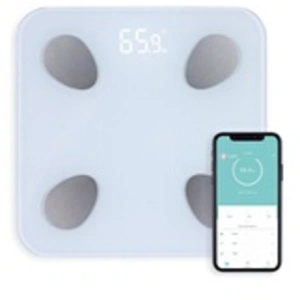 Comparateur de prix : Livoo Pèse-Personne De Graisse Corporelle Bluetooth 28x28x2,4 Cm Blanc