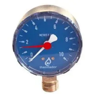 Hydromètre radial Mâle 3/8' (12/17) - Ø63mm-Pression 0 à 10 mce - ThermadorVendu paramazon