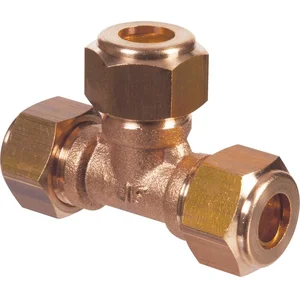 Raccord bicône en T laiton - Ø 10 mm - Thermador pas cher