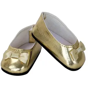 Petitcollin Ballerines dorées poupée 39 à 48cm pas cher