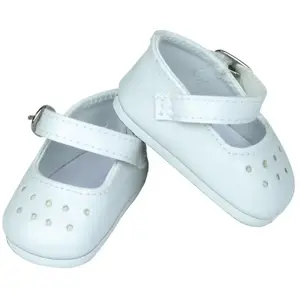 Petitcollin Chaussures à bride blanches pour poupées Petit Collin - Taille 39/40 cm pas cher