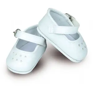 PETITCOLLIN Chaussures à bride blanches pour poupées - Petit Collin 60... pas cher