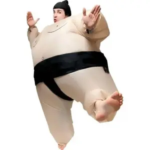 RueDeLaFete Costume adulte gonflable de Sumo avec coiffe FETE-90413