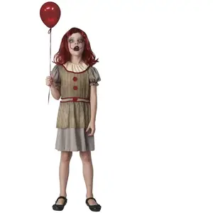Non communiqué déguisement clown grippe-sou fille - 5/6 ans - gris - ptitclown 91393 pas cher