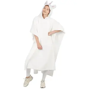 RueDeLaFete Poncho de Licorne Adulte PtitClown Blanc pas cher