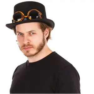 Chapeau haut de forme steampunk AVEC lunettes FETE-95840