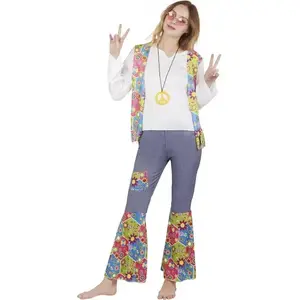 Comparateur de prix : Non communiqué Déguisement adulte pour femme Hippie/Année 60 en taille S/M REF/99695