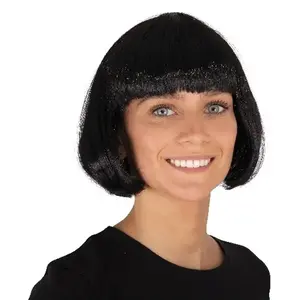 Comparateur de prix : RueDeLaFete Perruque - 20 - Femme - Classique - Noir - Mixte