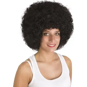 Comparateur de prix : Perruque - Pop GM - Noire - Frisée - Cheveux mi-longs