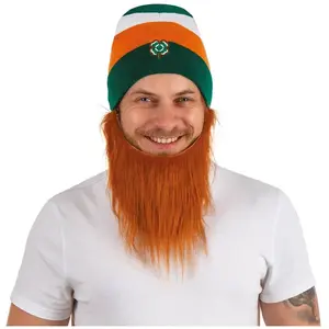 Bonnet drapeau Saint Patrick avec barbe
