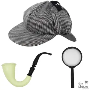 P'tit Clown SET DETECTIVE (casquette, loupe et pipe)