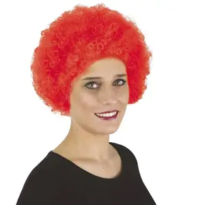 RueDeLaFete Perruque - Pop rouge - Accessoire de déguisement pas cher