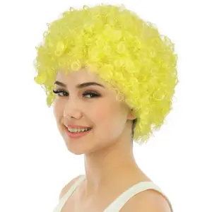 Comparateur de prix : Perruque courte frisée jaune