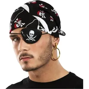 Comparateur de prix : Motomo Cache oeil de pirate avec son anneau doré or (x1) REF/69472