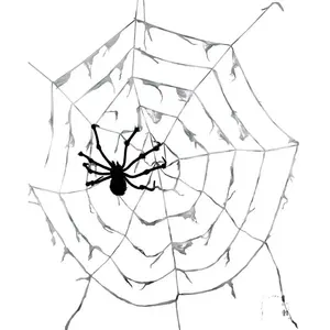 Vegaoo Toile d'araignée géante avec araignée noir de diamètre 2.90 m