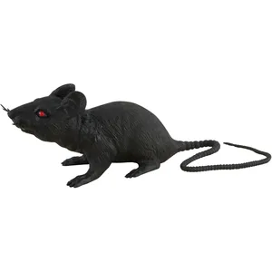 P'tit Clown RAT PLASTIQUE NOIR 17 CM pas cher