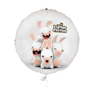 Comparateur de prix : Ballon - Lapins Crétins - 40 cm - Aluminium - Blanc - Sous licence officielle