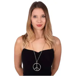 Comparateur de prix : 1 Collier Hippie argent pour adulte REF/48101 - Marque ptit clown