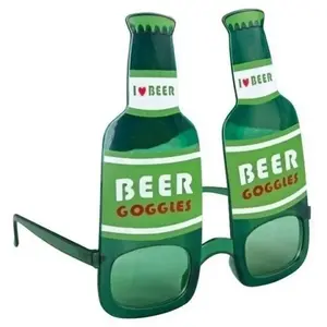 Comparateur de prix : P'TIT CLOWN Lunettes - Plastique - Bouteille de bière verte - Accessoire de déguisement