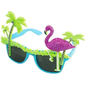 Comparateur de prix : Lunettes Paillettées Flamant Rose Et Palmier - Multicolore