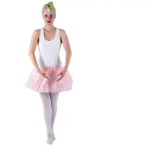 RueDeLaFete Tutu en tulle doublé rose pâle RE39903 pas cher
