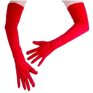 Comparateur de prix : Gants longs 56 cm rouge, adulte FETE-39330