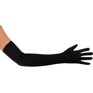 Comparateur de prix : Gants longs 56 cm noirs, adulte FETE-39300