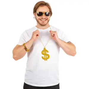Comparateur de prix : Set gangster ou rappeur Lunettes, collier et bracelet